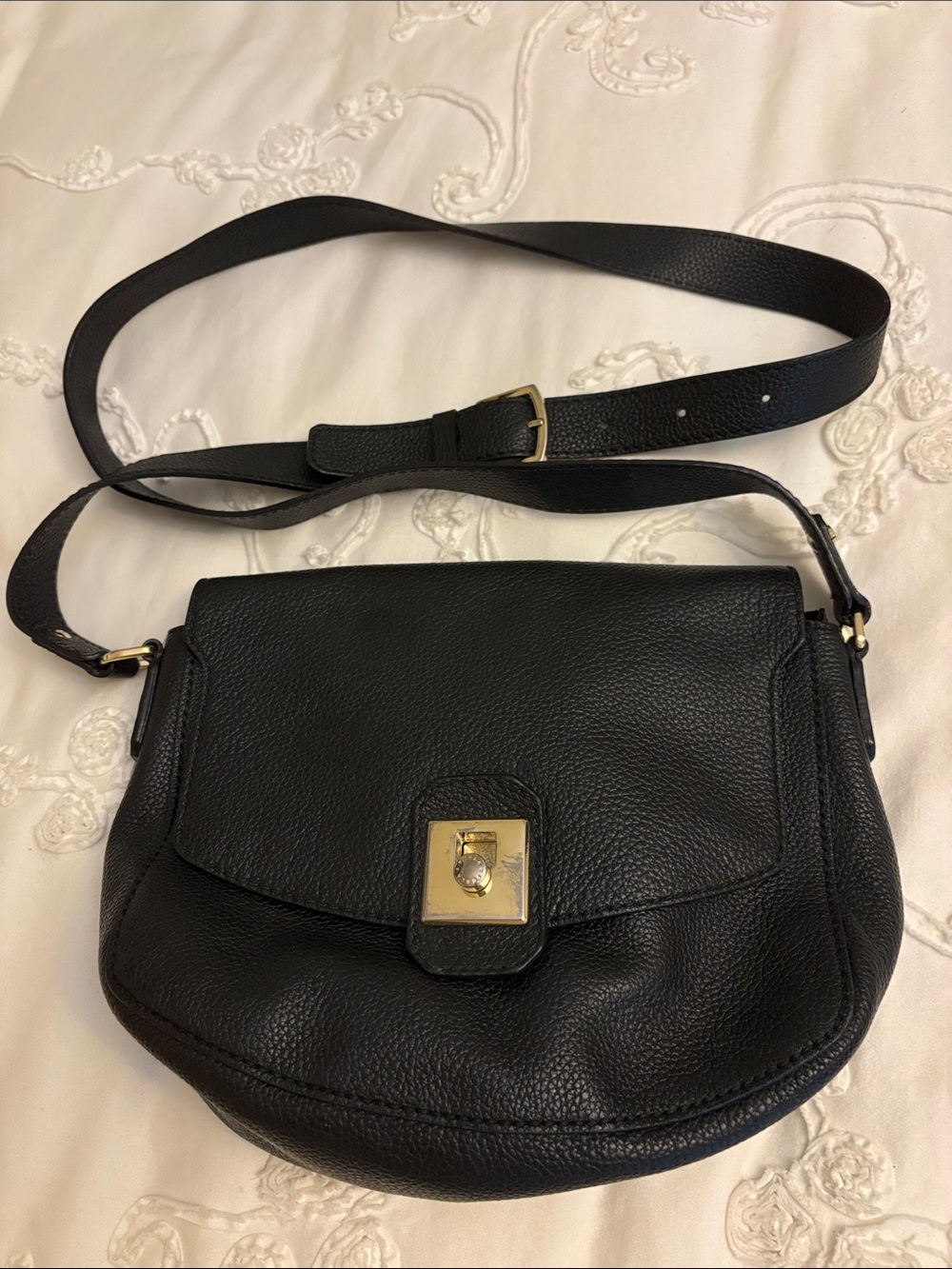 FURLA Messanger Crossbody Bag with Gold Turn-Lock